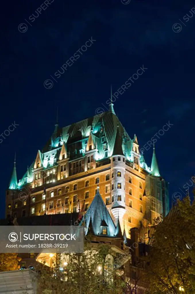 Chateau Frontenac at Night, Quebec City, Quebec, Canada   