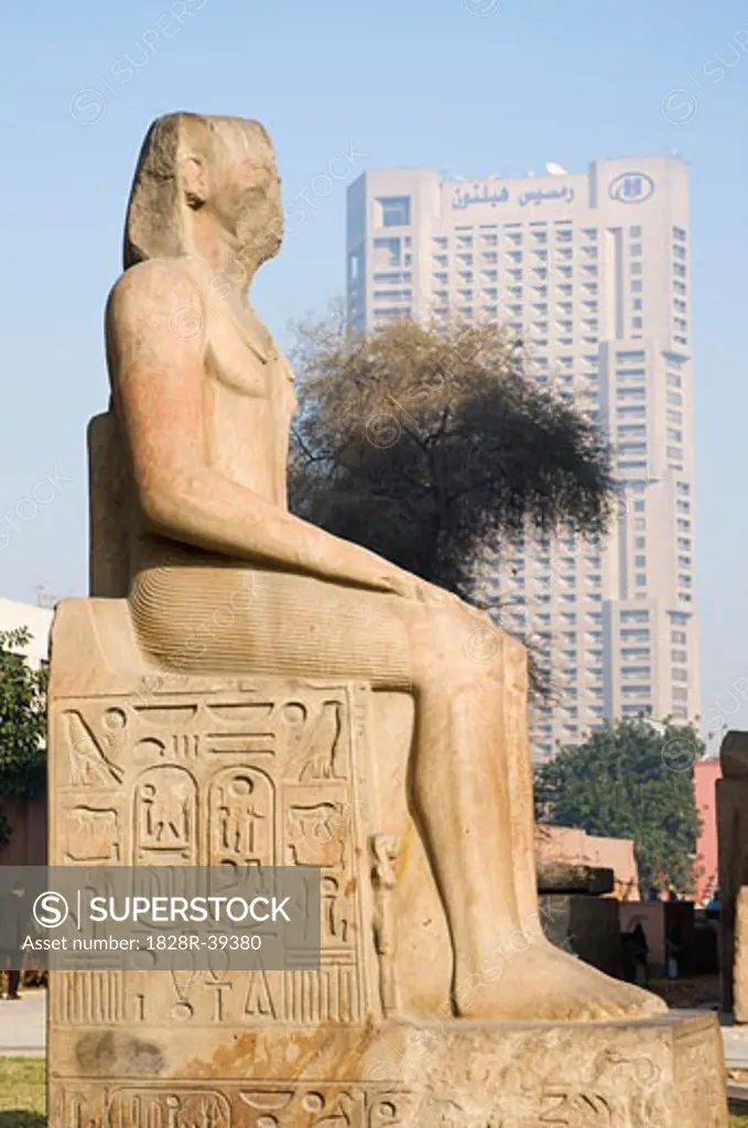 Statue at the Egyptian Museum, Cairo, Egypt   
