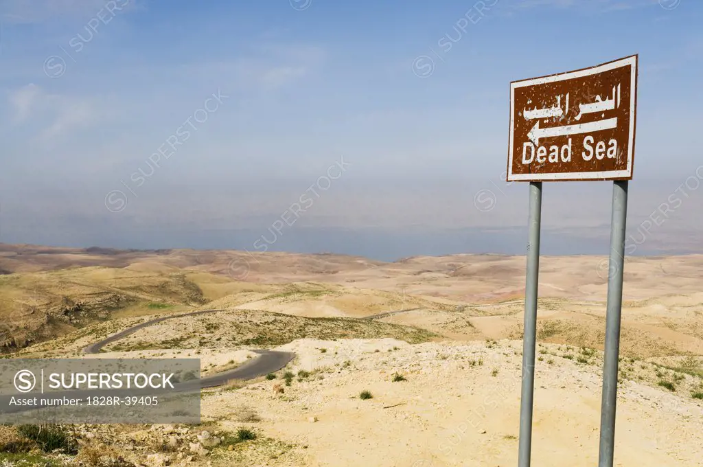 Dead Sea Road Sign, Jordan   