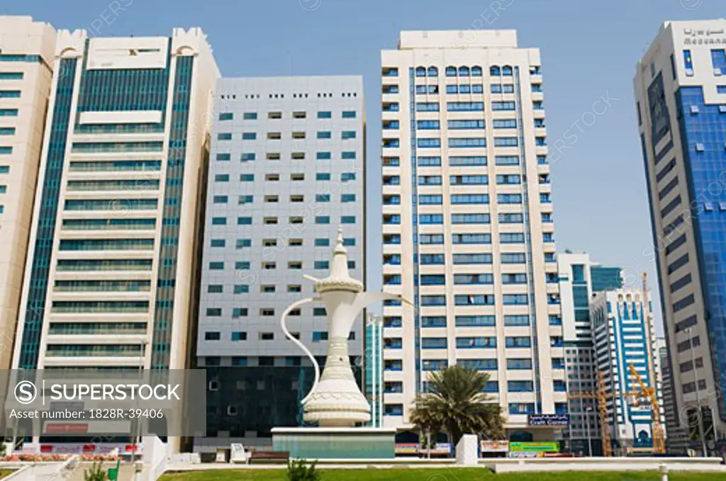 Sculpture in City, Sheikh Rashid Street, Abu Dhabi, United Arab Emirates   