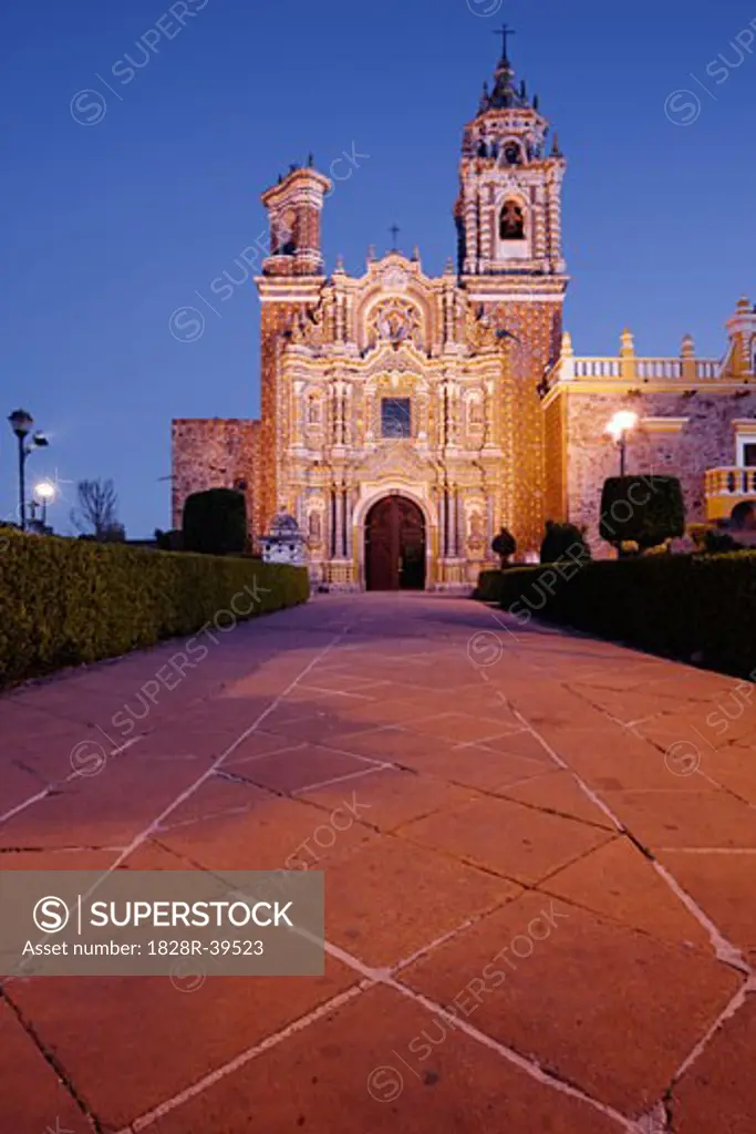 Church of San Francisco, Acatepec, Cholula, Mexico   