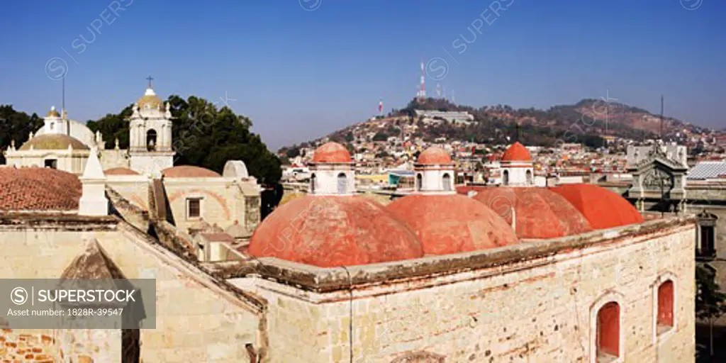 Overview of Cathedral, Oaxaca, Mexico   