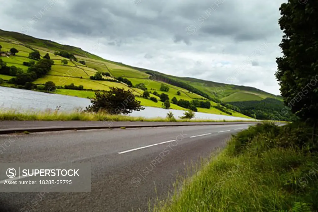 Road Through Peak District, England   