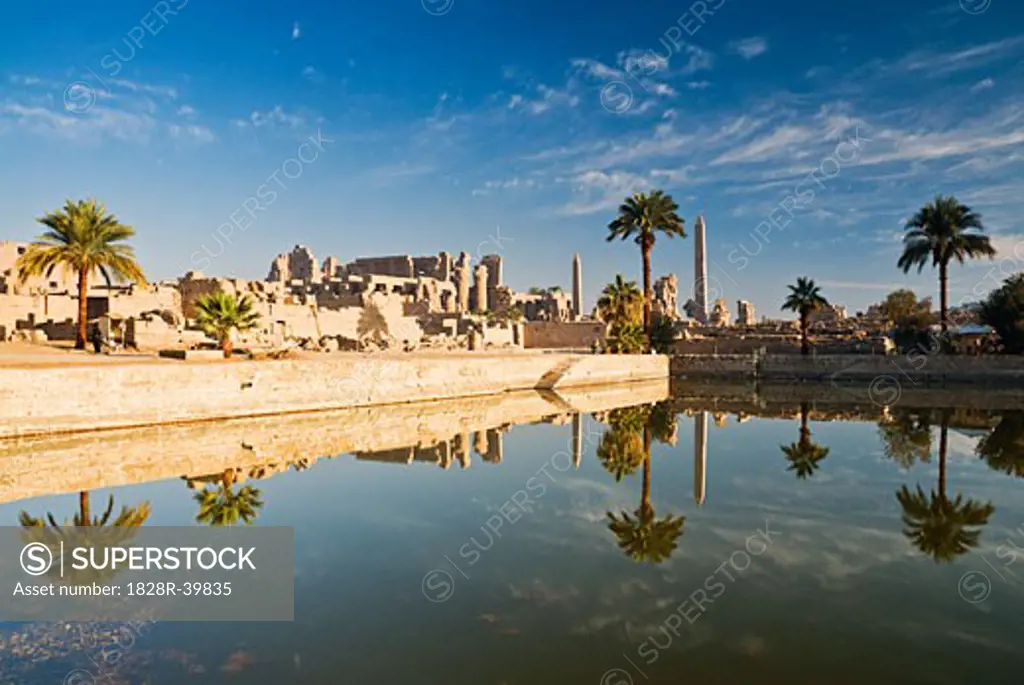 Water by Temple of Amun, Karnak, Luxor, Egypt   