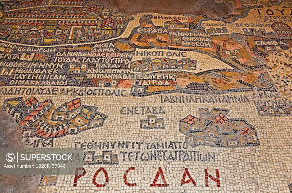 Mosaic Map, St George's Church, Madaba, Jordan   