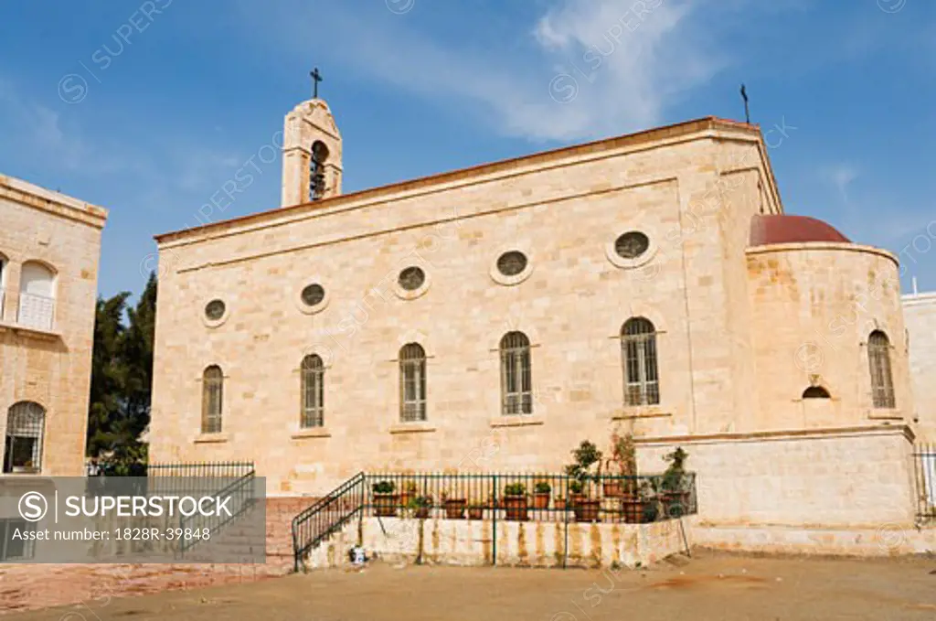Exterior of St. George's Church, Madaba, Jordan   
