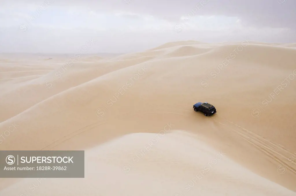 Jeep on Dune, Libyan Desert, Egypt   
