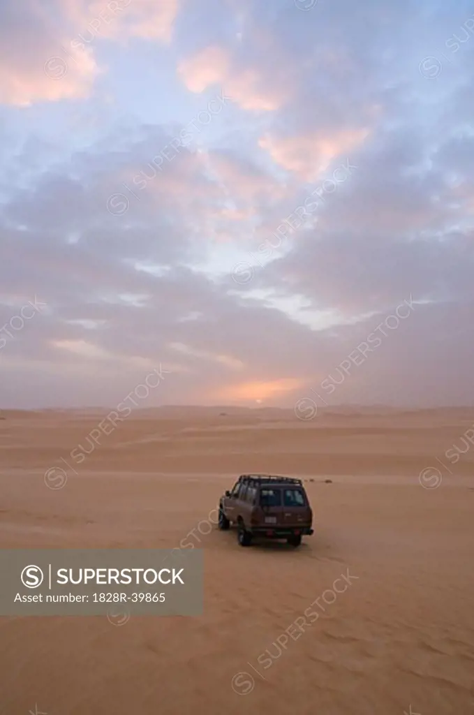 Jeep on Dune, Libyan Desert, Egypt   