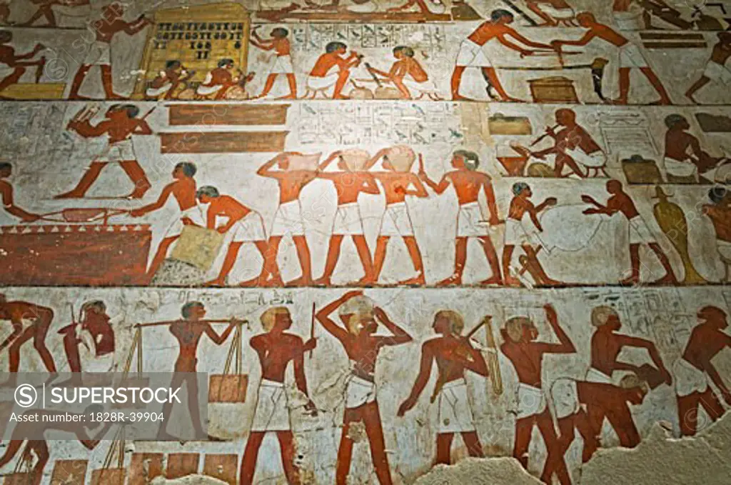 Art, Tomb of Rekhmire, West Bank, Luxor, Egypt   