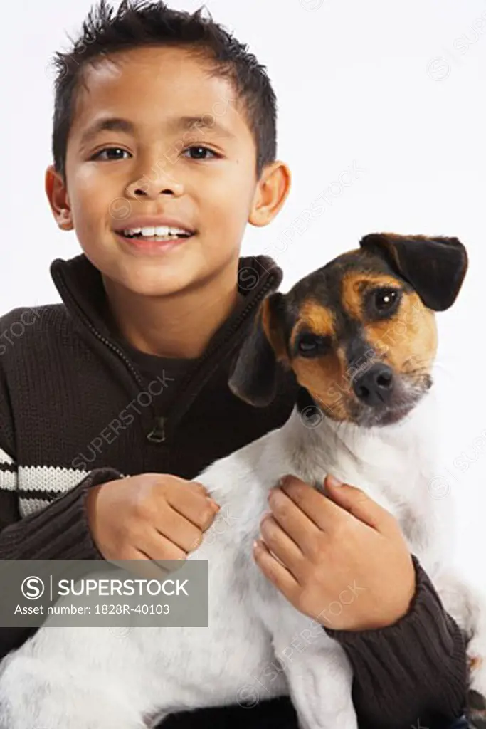 Boy with Dog   