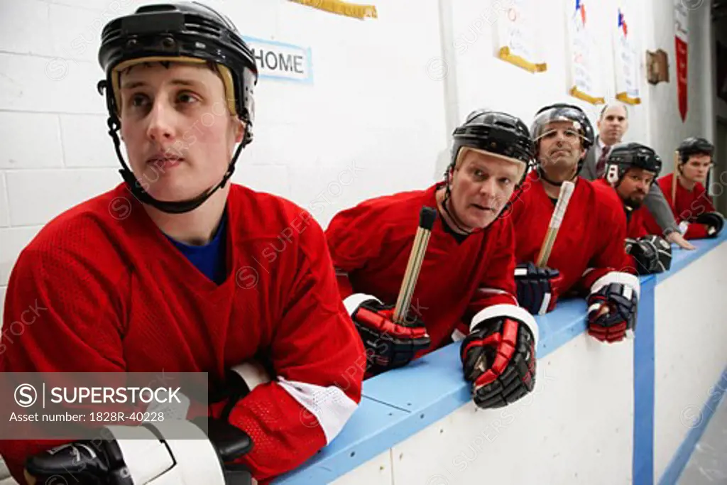 Hockey Players on the Bench   