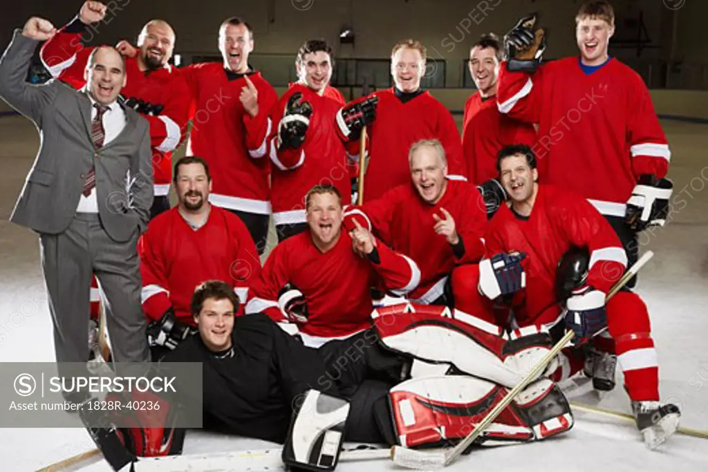 Portrait of Hockey Team   