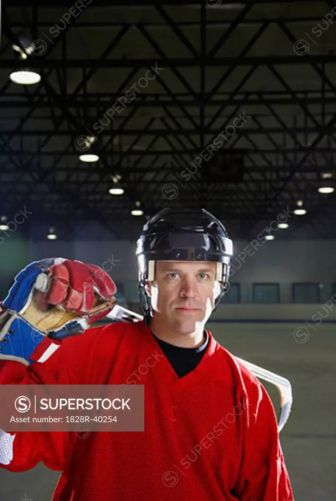 Portrait of Hockey Player   