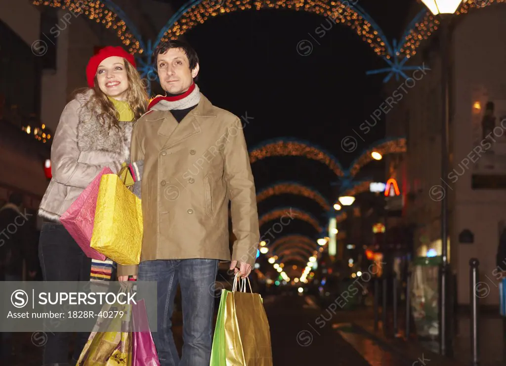 Couple Christmas Shopping   