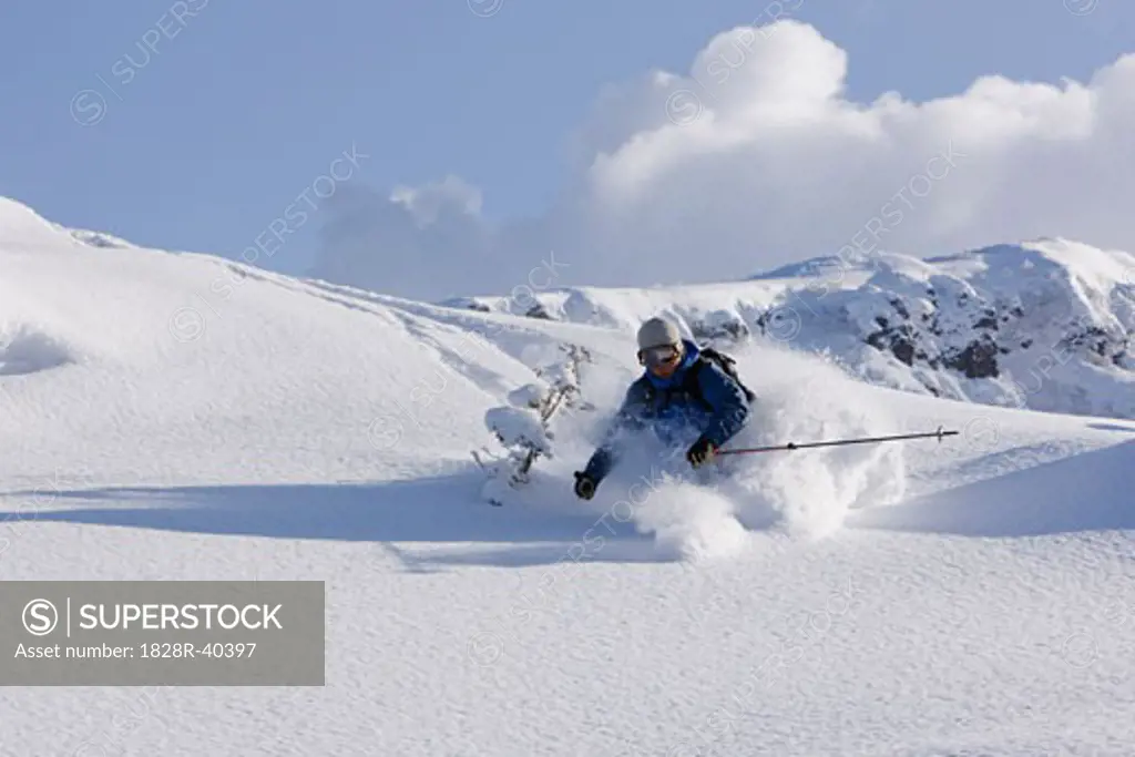 Telemark Skiing, Furano, Hokkaido, Japan   