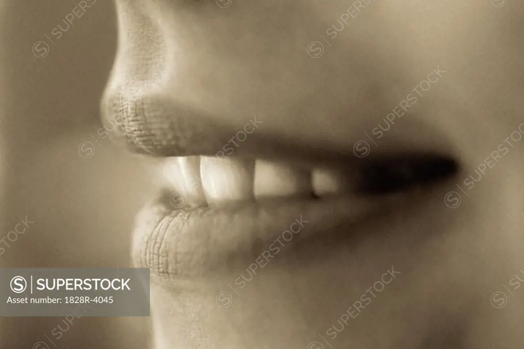 Close-Up of Woman's Mouth   