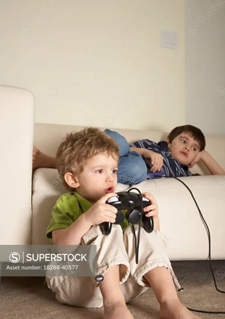 Boys Playing Video Games   