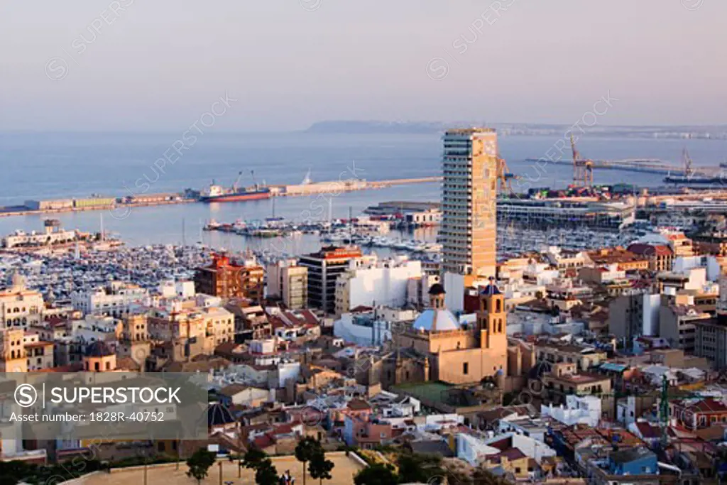 Cityscape and Waterfront, Alicante, Valencia, Spain   