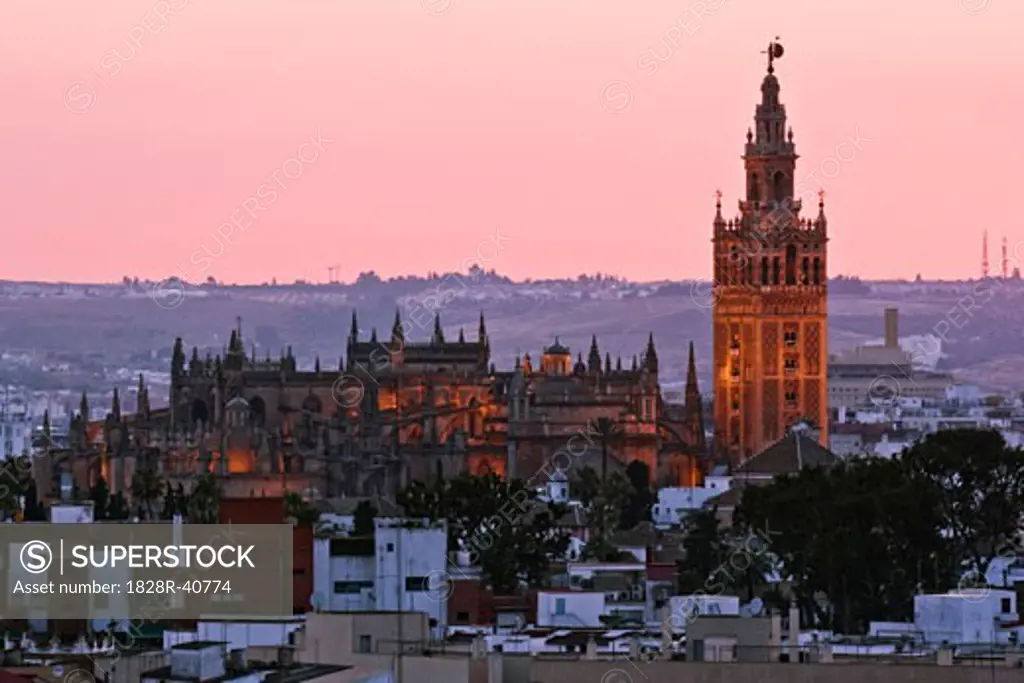 Seville Cathedral and La Giralda, Seville, Andalucia, Spain   