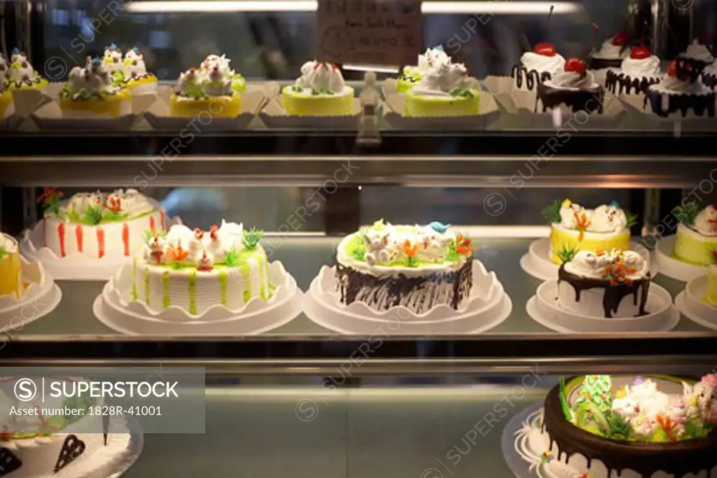 Cakes in Bakery, Vietnam   
