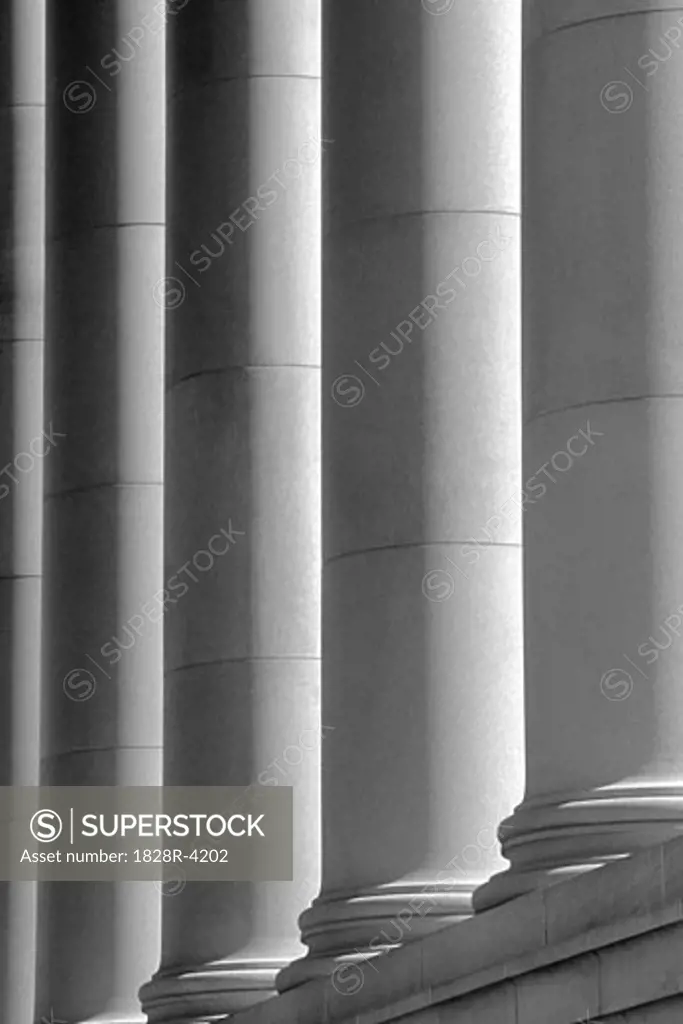 Pillars at State Capitol Building Washington, USA   
