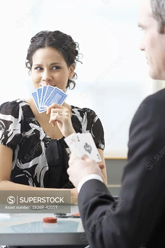 Business People Playing Cards   