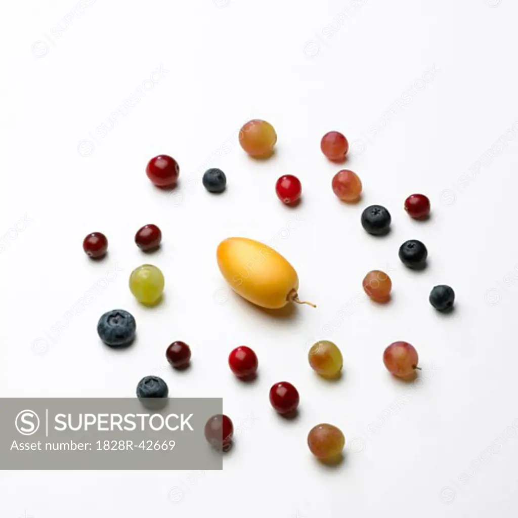 Variety of Fruit Surrounding Fresh Date   
