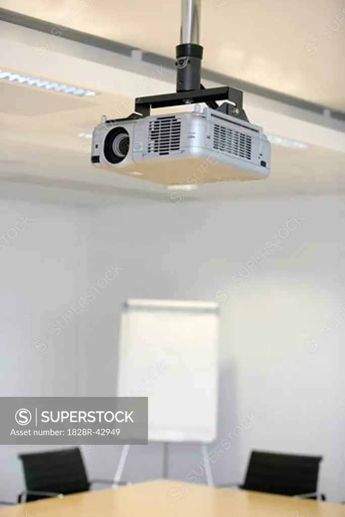 Overhead Projector in Boardroom   