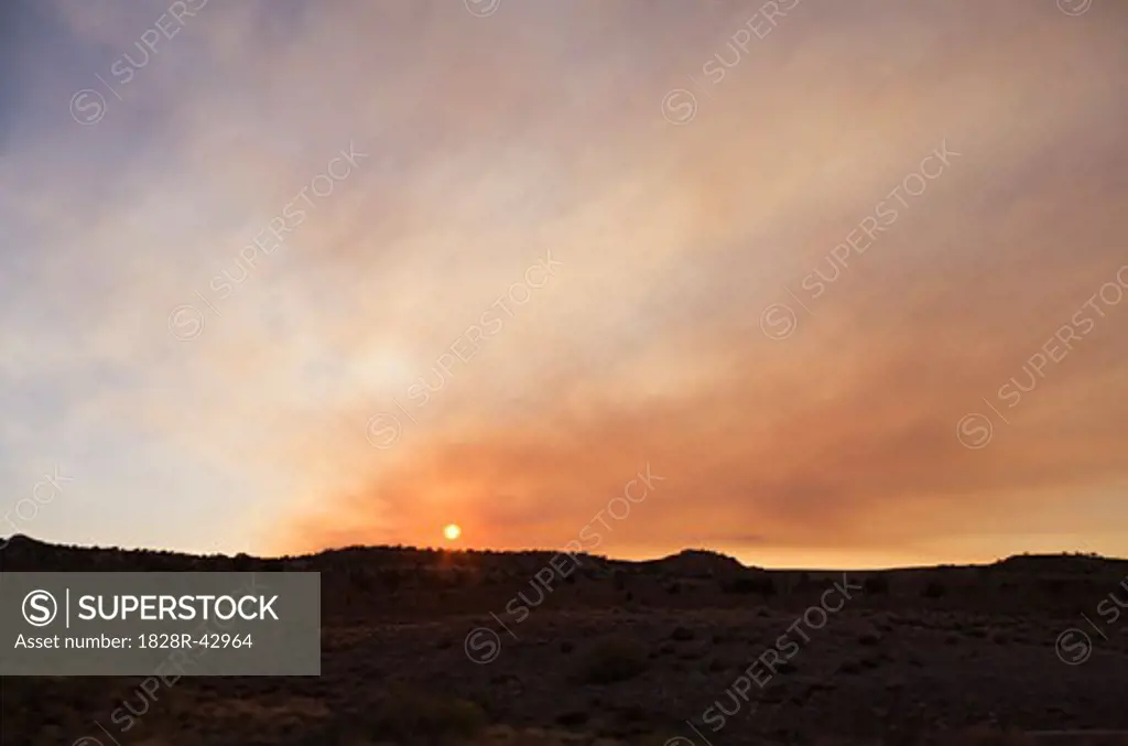 Arizona Desert at Sunset, Arizona, USA   