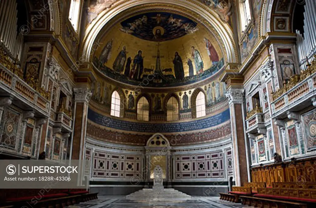 Cathedra, Basilica of St John Lateran, Rome, Latium, Italy   