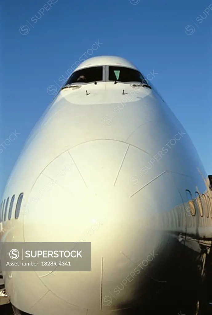 Front of 747 Airplane   