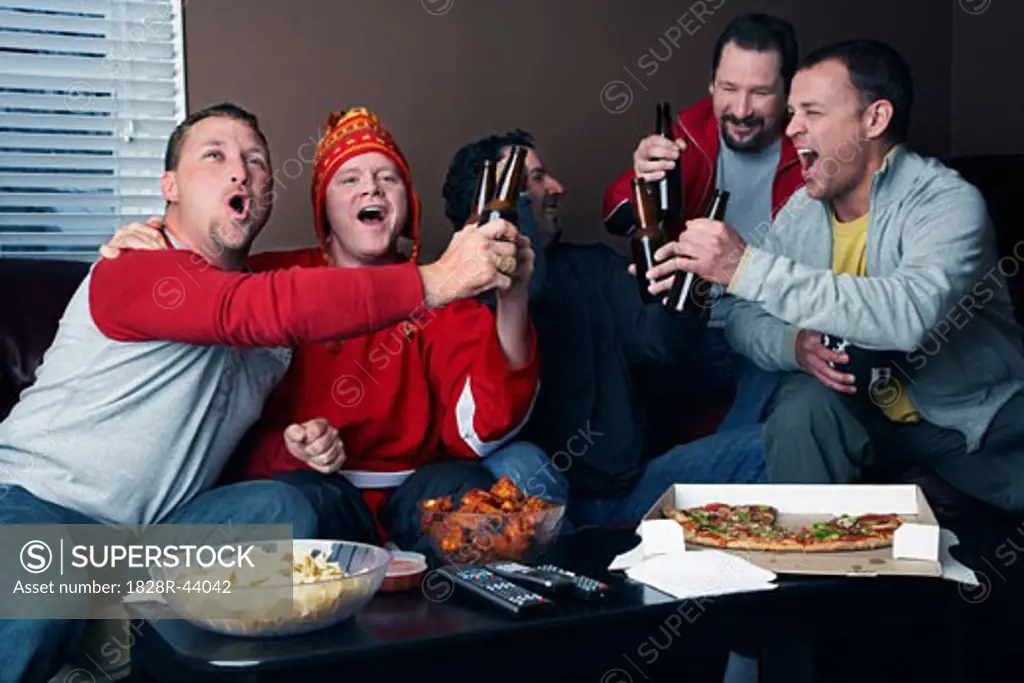 Men Watching Sports on TV   