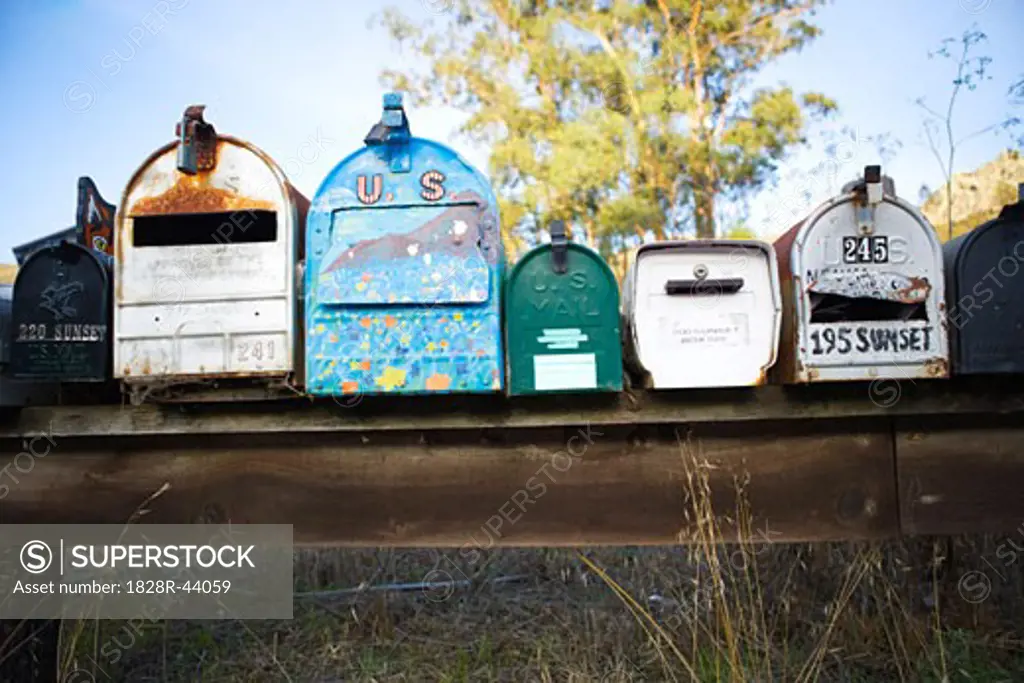 Mailboxes, Muir Beach, California, USA   