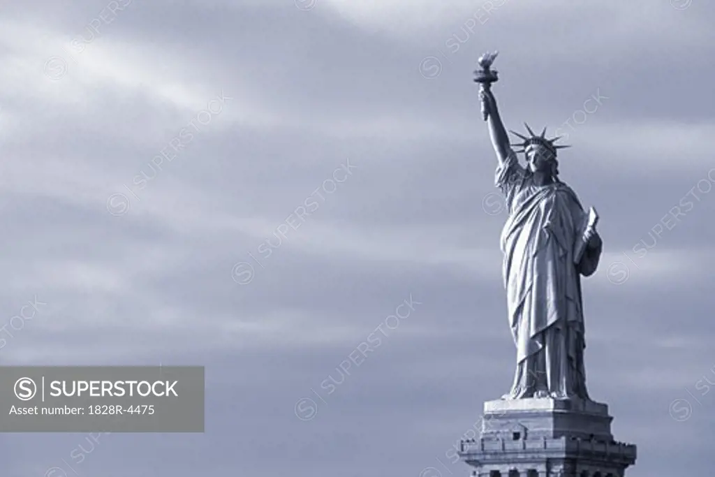 Statue of Liberty and Sky, New York, New York, USA   