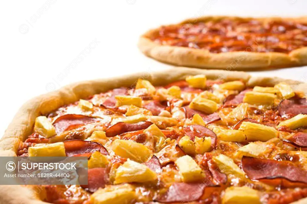 Close-Up of Pizzas   