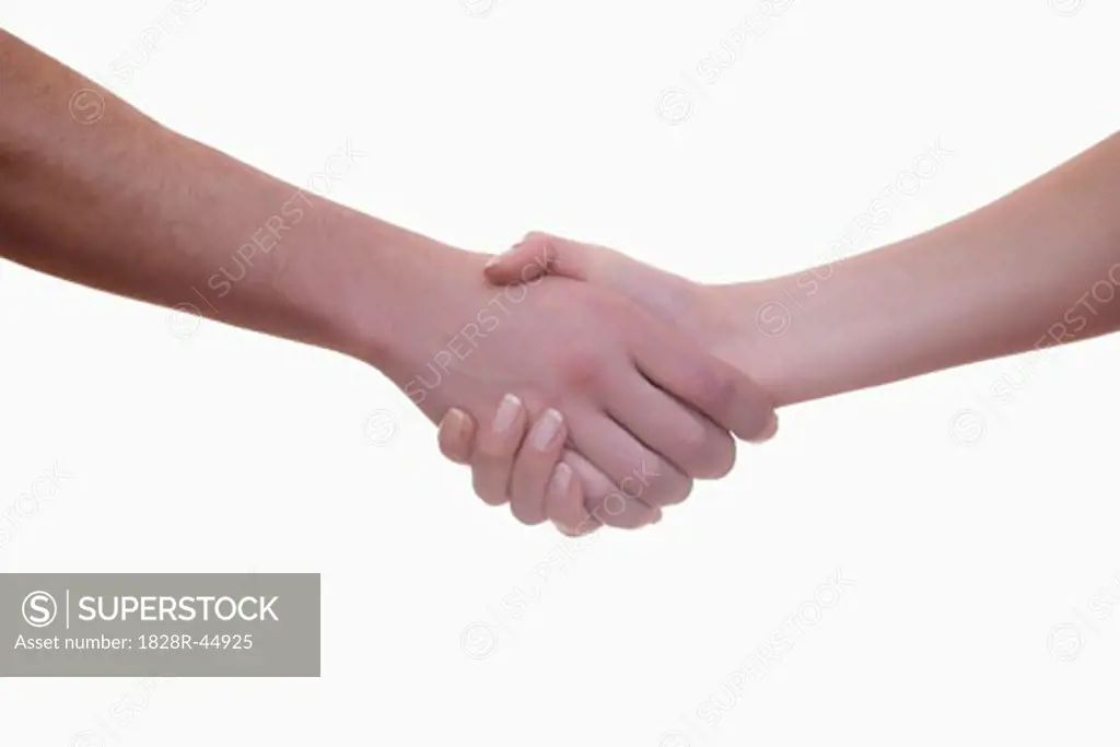 Man and Woman Shaking Hands