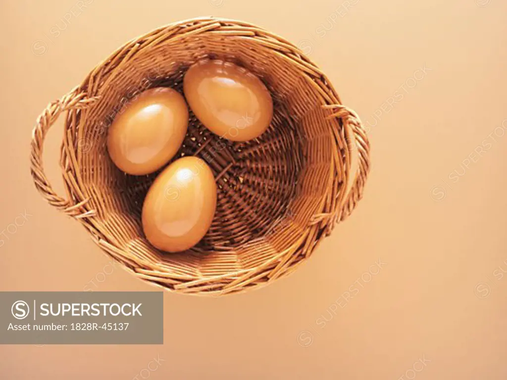 Brown Eggs in Basket   
