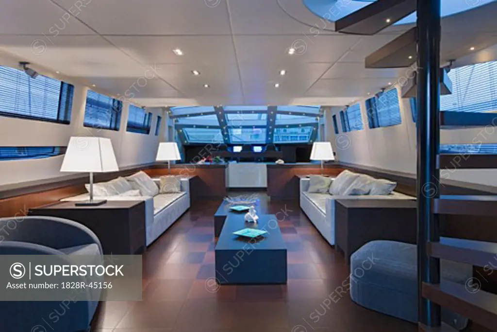 Interior of Luxury Yacht   