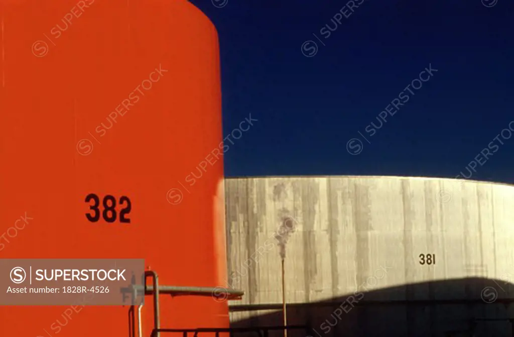 Oil Storage Tanks, Edmonton, Alberta, Canada   