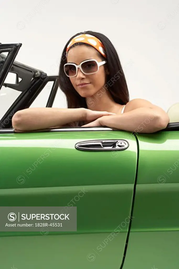 Woman in Covertible   