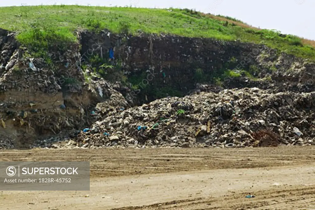 Dune of Waste Materials, Nantucket Landfill, Nantucket, Massachusetts, USA   