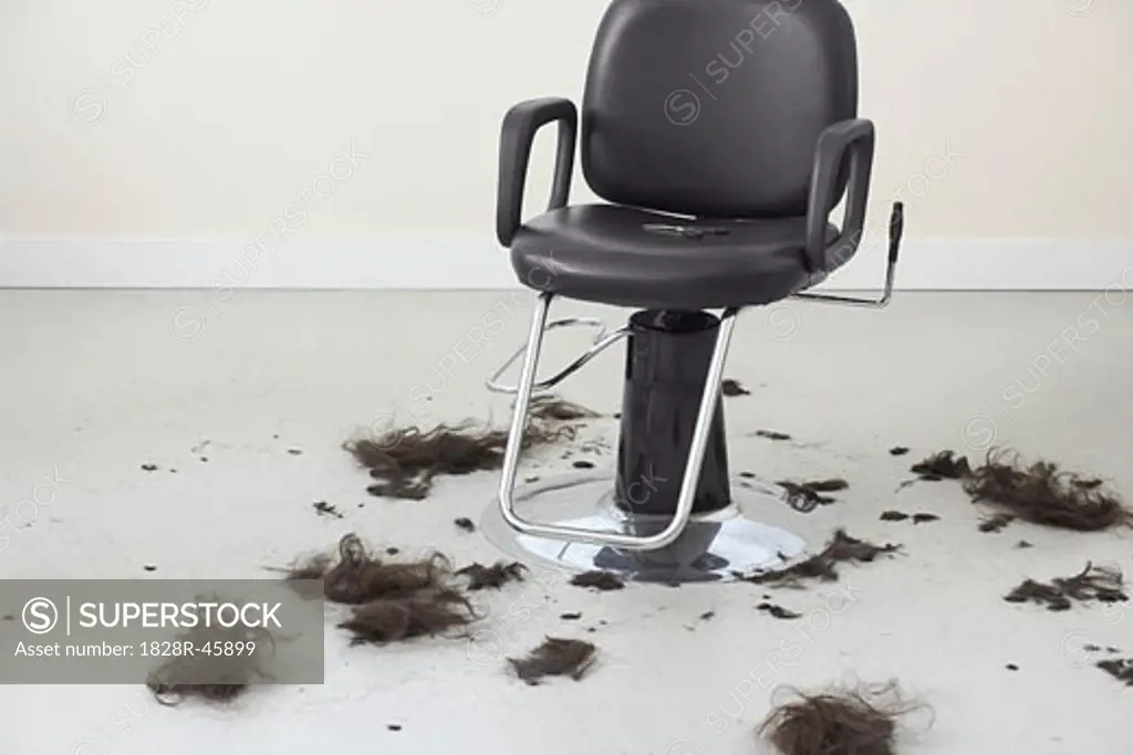 Chair with Cut Hair   