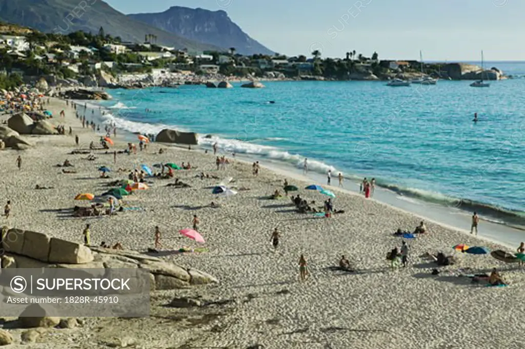 View of Clifton's Famous 4th Beach from 1st Beach, Cape Town, South Africa   