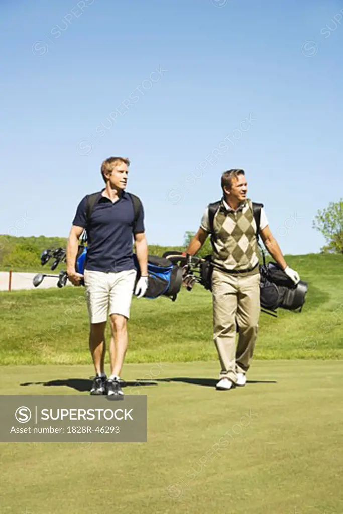 Golfers on Golf Course   