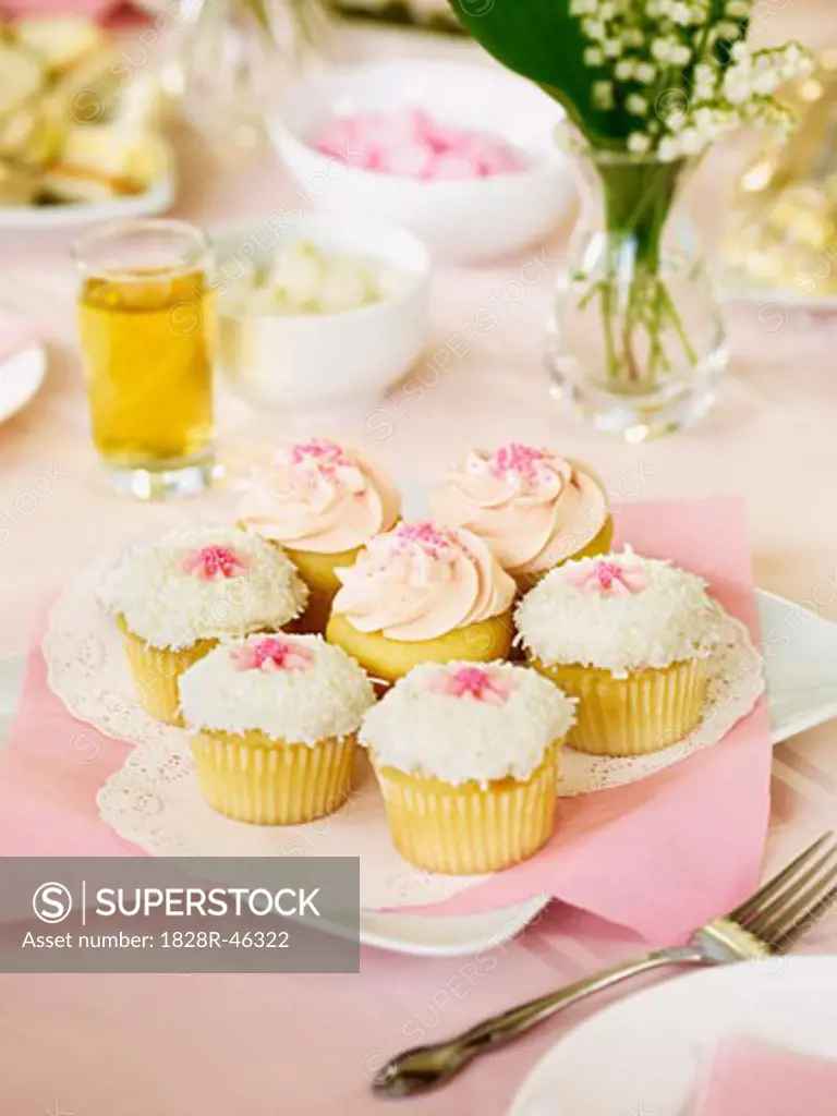Festive Table with Cupcakes   
