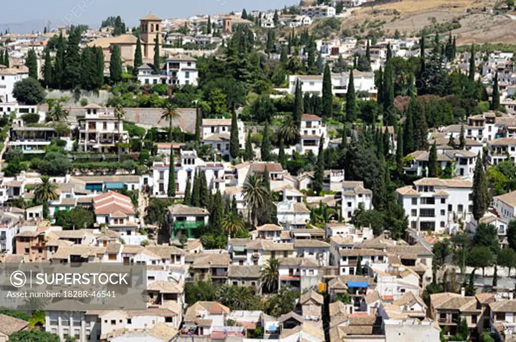 Overview of City, Albaycin, Granada, Spain   