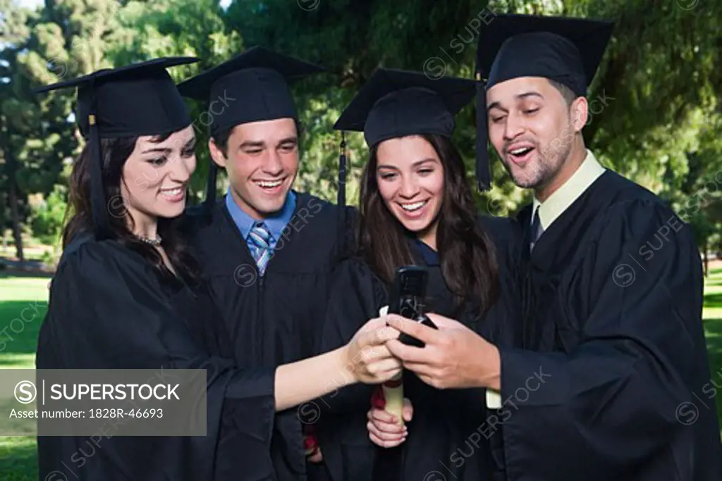College Graduates with Cellular Phones   