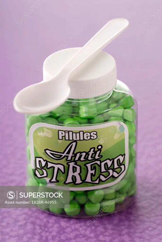 Bottle of Anti-Stress Pills   