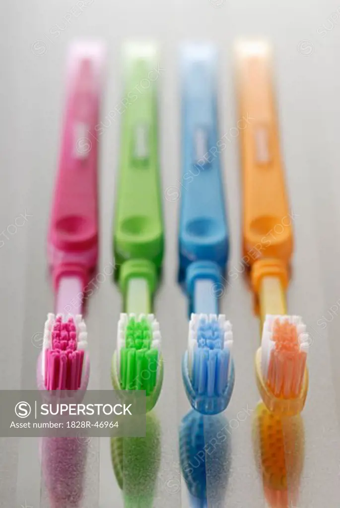 Line of Toothbrushes   