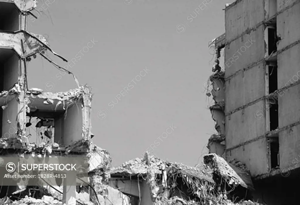 Building Demolition, Berlin, Germany   